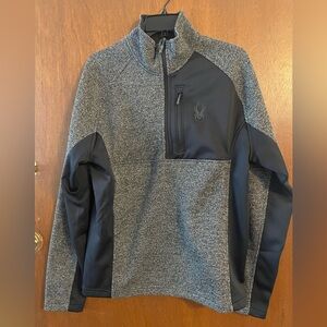Spyder | Men's 1/4 Zip Sweater | Grey & Black | Size M